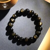 Vòng Tay Đá Obsidian Mắt Mèo Đen MYPAPA-Dũng Cảm Lý Trí