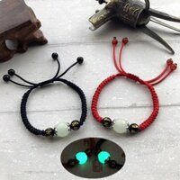 Vòng tay đá phát sáng thủ công, bùa cặp đôi, vòng tay thần chú sáu chữ, vòng chân ngọc trai nghệ thuật retro cho phụ nữ