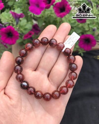 Vòng Tay Đá Thạch Anh Tóc Nâu Đỏ Đường Kính Hạt 10,06 -10,23 (mm) 25,5g