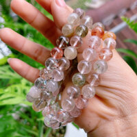 Vòng tay đá Thạch anh Tóc Tam Tài, tóc đa sắc, Đá năng lượng, thiên nhiên