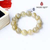 Vòng tay đá thạch anh tóc vàng mệnh thủy, kim - Ngọc Quý Gemstones - 14mm