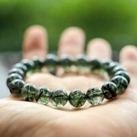 Vòng tay đá Thạch Anh Tóc Xanh chất lượng 3A