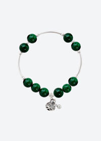 Vòng tay đá thiên nhiên charm hồ lô size hạt 8mm - Ngọc Quý Gemstones - Cẩm Thạch