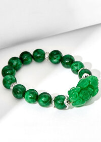 Vòng tay đá thiên nhiên phối tỳ hưu đá - Ngọc Quý Gemstones - Cẩm thạch sơn thủy