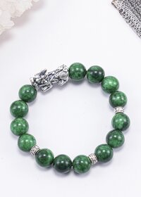 Vòng tay đá thiên nhiên phối tỳ hưu bạc - Ngọc Quý Gemstones - Cẩm Thạch Sơn Thủy