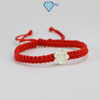 Vòng tay đan sợi chỉ đỏ may mắn charm bạc nguyên chất hình bông sen đẹp LTN0339 - Trang Sức TNJ