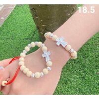 Vòng tay dâu tằm thánh giá bi bạc trẻ em - chuỗi mân côi