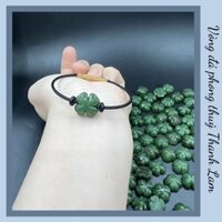 Vòng Tay Dây Cáp Đá phong Thuỷ cỏ 4 Lá
