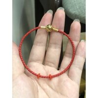 Vòng tay dây da đeo charm cỡ dây 2mm