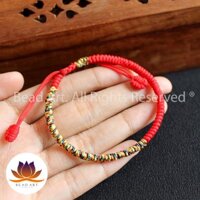 Vòng Tay Dây Ngũ Sắc Thắt Chỉ Màu Tibet Handmade, Vòng Tay Phong Thuỷ (Đỏ, Ngũ Sắc) S50 - Bead Art