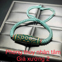 Vòng tay dây rút mix Dzi 21 măt 4cm sđẹp