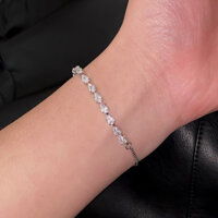 Vòng tay dây rút siêu sáng bóng đính đá rhinestone Dongdaemun Hàn Quốc cho phụ nữ, phong cách xã hội nhẹ nhàng sang trọng, thời trang nổi tiếng trên mạng, mạ đồng với vàng thật