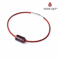 Vòng tay dây thép lu thống đá thạch anh tóc nâu mệnh hỏa thổ - Ngọc Quý Gemstones