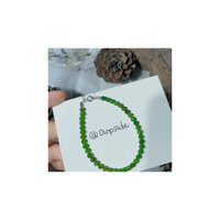 Vòng tay Diopside xanh lá 3mm khoá bạc 925