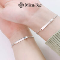 Vòng tay đôi bạc 925 khắc tên theo yêu cầu Miêu Bạc lắc tay cặp tình yêu nam nữ thời trang phụ kiện trang sức MT31