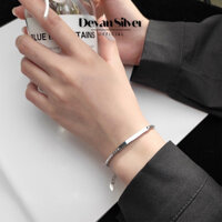 Vòng Tay Đôi Bạc Devan Silver, lắc tay đôi nam nữ chất liệu bạc 925, khắc tên theo yêu cầu(1 chiếc)