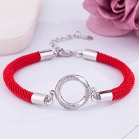 Vòng tay đôi nam nữ 2 màu đỏ đen LT66 cực xinh - Đỏ