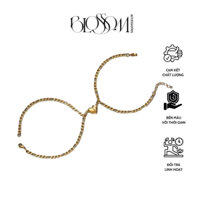 Vòng tay đôi nam nữ titan không gỉ mặt trái tim nối nam châm cao cấp BLOSSOM VT1016