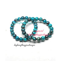 Vòng tay đơn lam ngọc Turquoise size 8-10mm sdep