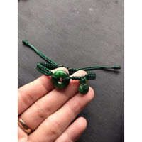 Vòng tay đồng điếu đá ngọc cẩm thạch mix túi tiền đá