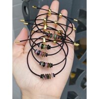 Vòng tay đồng điếu tài lộc tourmaline