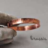 Vòng tay đồng đỏ nguyên chất handmade phong cách mộc vintage Brassic VT33RT