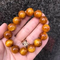 VÒNG TAY DƯƠNG BIỂN NÂU ÁNH VÀNG 14LY