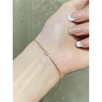 Vòng tay đường vuông nhỏ FIXOOFIX, Vòng Tay Vàng Hồng kim cương siêu mịn sang trọng sang trọng, trang sức tay đơn giản khí chất