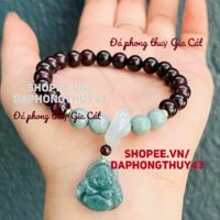 Vòng tay garnet ngọc hồng lựu mix lam ngọc sdep 8mm new