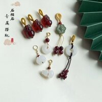 Vòng Tay Garnet Phù Hợp Với Garnet Pixiu Mặt Dây Chuyền Vòng Tay Nhỏ Tự Làm Phụ Kiện Handmade Khóa An Toàn Bầu20250321
