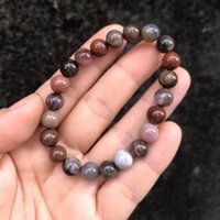 VÒNG TAY GỖ HÓA THẠCH 8LY- TẶNG KÈM HẠT VÀ DÂY DỰ PHÒNG