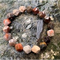 Vòng tay gỗ hóa thạch cắt giác size 10 li