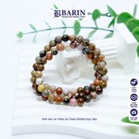 Vòng tay gỗ hoá thạch quấn 3 vòng tay thiên nhiên Barin
