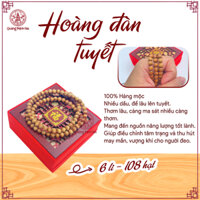 Vòng tay gỗ hoàng đàn tuyết Lạng Sơn chuỗi tràng hạt 108 Quảng Thịnh Gia thơm cao cấp gỗ mộc 100%[Full Box]