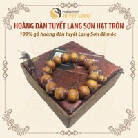 Vòng Tay Gỗ Hoàng Đàn Tuyết Lạng Sơn Hạt Tròn, 100% Gỗ Tự Nhiên, Để Mộc, Thơm Ngọt