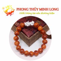 Vòng tay gỗ Huyết Long hạt tròn mix tỳ hưu bạc loại hàng thân gỗ huyết long - 14 Ly