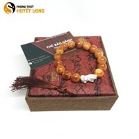 Vòng Tay Gỗ Huyết Long Thấu Quang Mix Tỳ Hưu Bạc, Vòng Gỗ Huyết Rồng Cầu Bình An - May Mắn - Tài Lộc