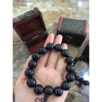 Vòng tay gỗ Mun Sừng 15 li - Tặng hộp gỗ