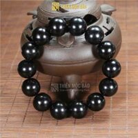 Vòng tay gỗ Mun Sừng Khánh Hoà đen tuyền tự nhiên - Chuỗi đeo tay phong thuỷ nam nữ | Thiên Mộc Bảo