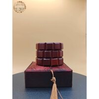 VÒNG TAY GỖ TỬ ĐÀN ẤN ĐỘ BẢN VUÔNG 18 LI CỰC ĐẸP