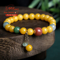 Vòng tay gốc Bồ đề vàng Vòng tay chơi Jasper tự nhiên