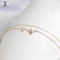 Vòng Tay Hai Lớp Mạ Vàng Bạc 100% S925 Hình Đèn Thần Aladdin Đơn Giản Dễ Thương Cho Nữ