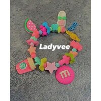 Vòng Tay Handmade hạt nhựa LadyVee đầy màu sắc đáng yêu