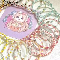 Vòng tay hạt cườm tròn phối màu 199