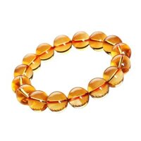 Vòng tay hạt đá citrine tự nhiên thời trang mới, bề mặt tròn, cắt 128 mặt, cho cả nam và nữ