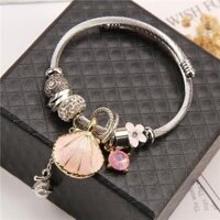 Vòng tay hạt DIY cho nữ, vòng tay đơn giản, vòng tay mặt dây chuyền vỏ sò đại dương đa nguyên tố Hà
