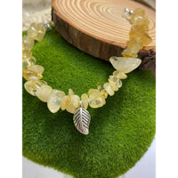 Vòng tay hạt thạch anh vàng Citrine mix charm