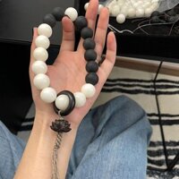 Vòng Tay Hạt Thảo Dược Tự Nhiên Bồ Đề Cây Mun Cầm Tay Phong Cách Quốc Gia Phật Hạt Sen Dân Tộc Mới Hạt