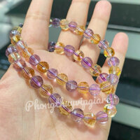 Vòng tay hạt tròn t.a cắ giác tím vàng siêu đẹp