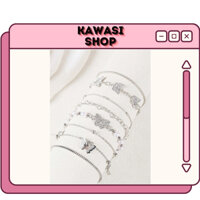 Vòng Tay Hình Bướm Giả Đồng Ngọc Trai Giả Ngọc Trai Đơn Giản Thời Trang mã BB KAWASI SHOP